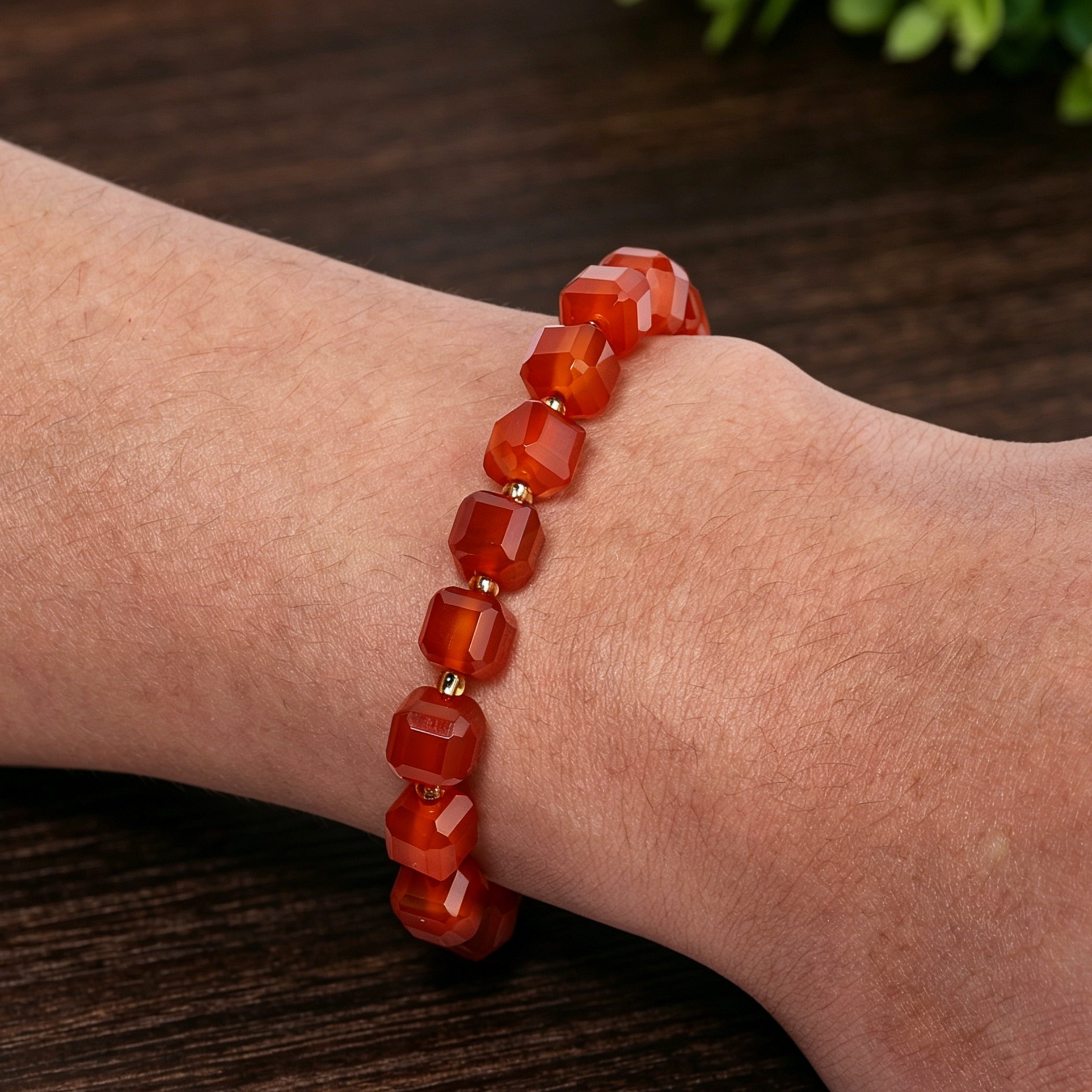 7-8mm Natural Stone Garnet Loose Beads for DIY Jewelry Making